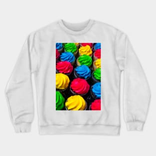 Rows Of Colored Cup Cakes Crewneck Sweatshirt